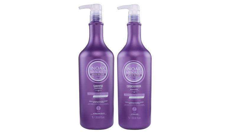 Shampoo e condicionador matizadores Absolut Speed Blond Inoar por R$182,90 na <a href="http://www.shopdoscabelos.com.br/inoar-absolut-speed-blond-kit-shampoo-e-condicionador/" target="_blank">Shop dos Cabelos</a>