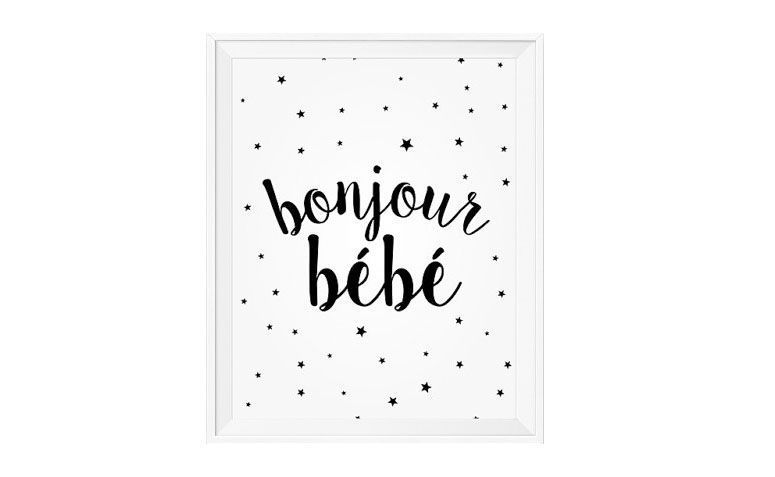 Pôster “bom dia, bebê” por R$15,75 na <a href="https://www.etsy.com/pt/listing/225540541/bonjour-bebe-nursery-wall-art-printable?ref=sr_gallery_41&ga_search_query=beb%C3%AA&ga_order=most_relevant&ga_search_type=all&ga_view_type=gallery" target="_blank">Etsy</a>