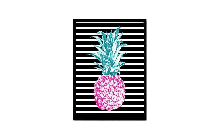 Quadro abacaxi por R$143,00 na <a href="https://www.popdecor.com.br/cozinha/quadro-painel-lousa/quadro-abacaxi.html " target="blank_">Pop Decor</a>