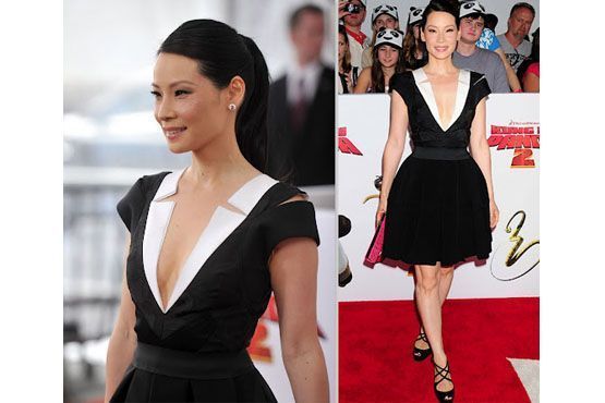 Lucy Liu. Mulheres orientais podem investir nos tons escuros.
