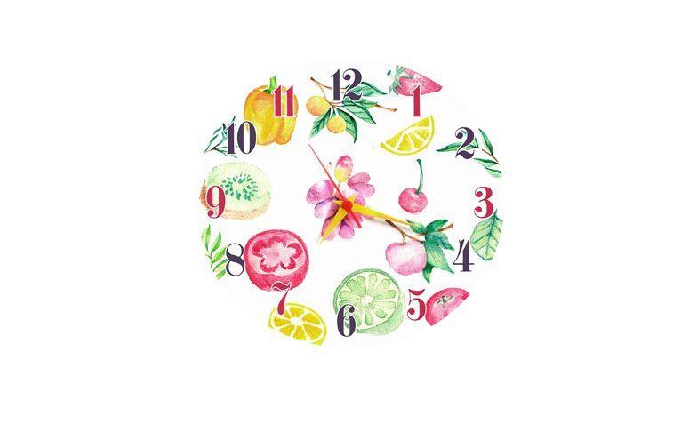 Relógio Fruits por R$49,90 na <a href="http://www.retrateira.com.br/decoracao-criativa/relogio-de-parede/relogio-parede-g-33-x-33-cm-fruits" target="blank_">Retrateira</a>