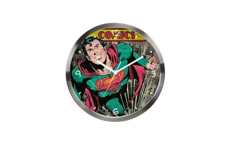 Relógio DC Comics por R$149,90 na <a href="http://www.geekyard.com.br/relogio-de-parede-metal-dc-super-homem-verde.html" target="blank_">Geekyard</a>