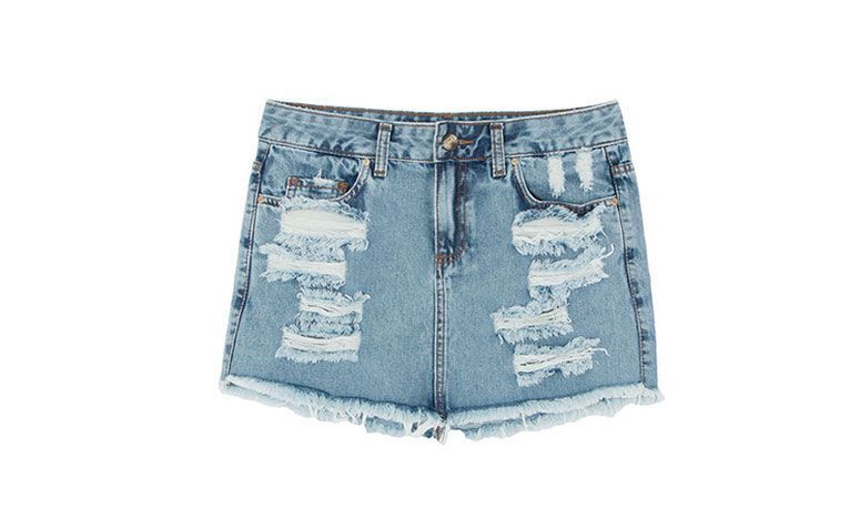 Saia jeans detonada por R$ 199,00 na <a href="http://www.oqvestir.com.br/saia-jeans-284-detonada-azul.html?new" target="_blank">Oqvestir</a>