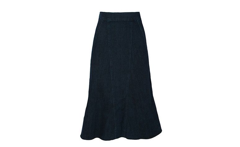 Saia midi Animale por R$ 397,00 na <a href="http://www.oqvestir.com.br/saia-midi-animale-jeans-azul.html?new" target="_blank">Oqvestir</a>