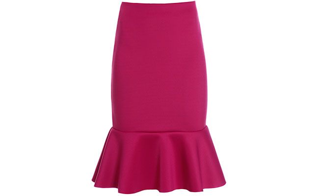 Saia midi neoprene e babado Alix Shop por R$308 na <a href="http://www.gallerist.com.br/Saia-Neoprene-Sara-6919.aspx/p" target="blank_">Gallerist</a>