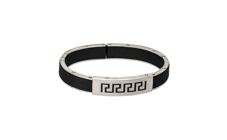 Bracelete em aço com banho de ródio por R$190,00 na <a href="http://www.vika.com.br/bracelete-semi-joia-10684.aspx/p" target="blank_">Vika</a>
