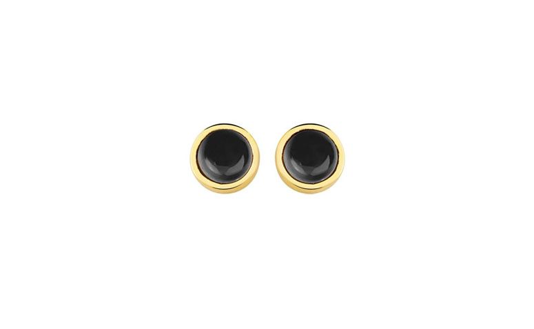 Brinco banhado a ouro com quartzo negro por R$56,00 na <a href="http://www.toquedejoia.com/produto/01BO0704P00/brinco-semijoia-ouro-18k-circulo-unico-quartzo-negro" target="blank_">Toque de Joia</a>