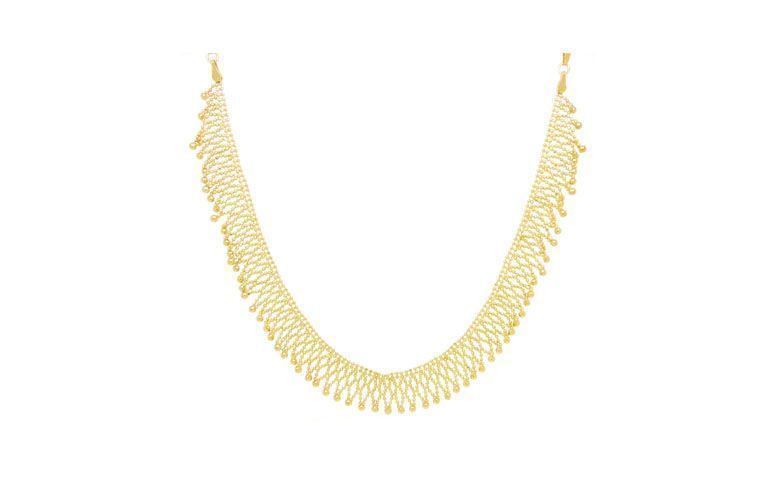 Colar de franjas folheado a ouro por R$194,90 na <a href="http://www.riverajoias.com.br/produto.php?produto=1227-colar-franjas-folheado-a-ouro-semi-joia" target="blank_">Rivera Joias</a>