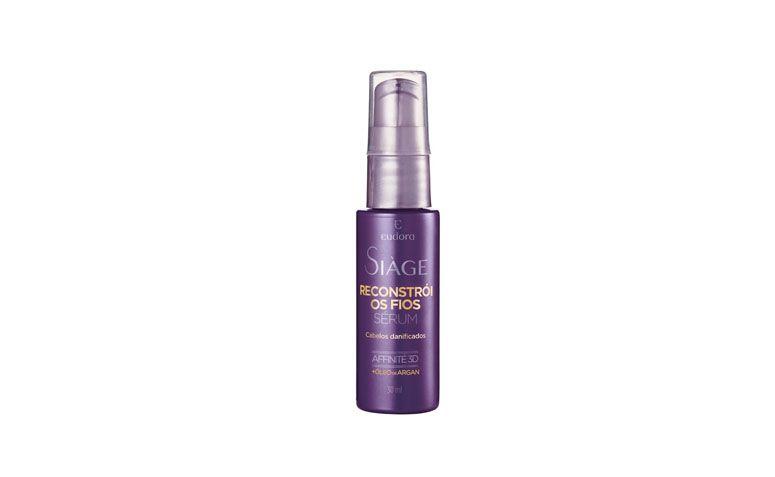 Serum Siàge por R$21,99 na <a href="http://loja.eudora.com.br/serum-eudora-siage-reconstroi-os-fios-807825-p/p" rel="nofollow" target="blank_">Loja Eudora</a>