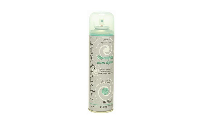 Shampoo seco SpraySet por R$26,25 na <a href="http://www.netfarma.com.br/produto/28165/shampoo-seco-sprayset-dry-clean" target="blank_">Netfarma</a>