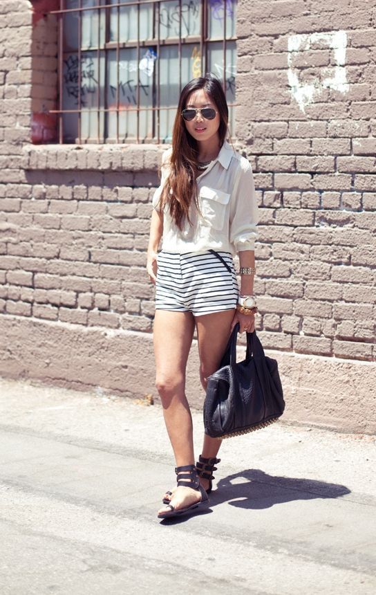Foto: Reprodução / <a href="http://www.songofstyle.com/2011/07/horizontal-stripes.html" target="_blank">Song of Style</a>