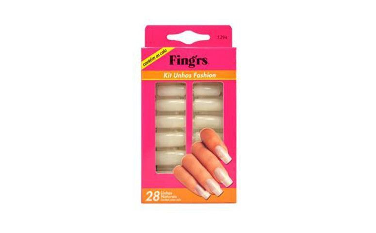 Fing'rs Kit Unhas Postiças Fashion com Cola 1294 por R$ 17,00 no <a href="http://www.extra.com.br/perfumesecosmeticos/Cutelaria/AcessoriosdeUnhas/Fing%60rs-Kit-Unhas-Posticas-Fashion-com-Cola-1294-4082045.html" target="blank_">Extra</a>