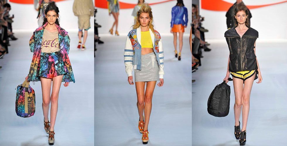 <p>O desfile foi marcado por peças esportivas do começo ao fim. Os vestidinhos foram formados por um patchwork de neoprene. Outro destaque foram os moletons acabados com uma película metalizada furta-cor. </p>