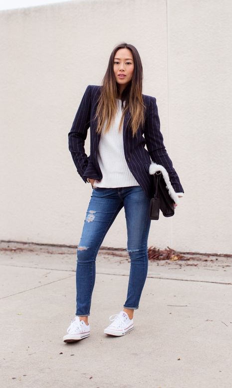 Foto: Reprodução / <a href="http://www.songofstyle.com/2014/12/bit-casual-denim.html" target="_blank">Song of Style</a>