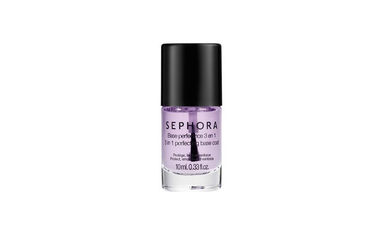 Base protetora 3 em 1 Sephora por R$42,00 na <a href="http://www.sephora.com.br/sephora-collection/tratamento/unhas/base-protetora-3-in-1-perfecting-base-coat-13426" target="blank_">Sephora</a>