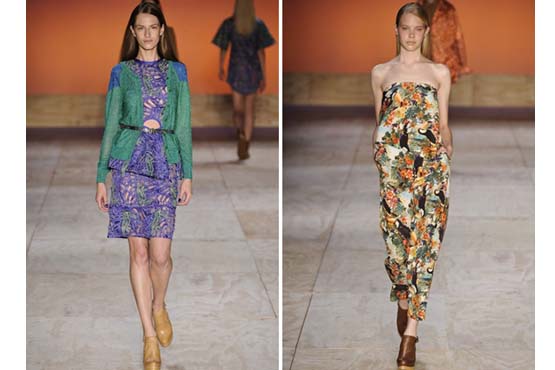 Estampas de animais e folhas - tendência do tropicalismo.