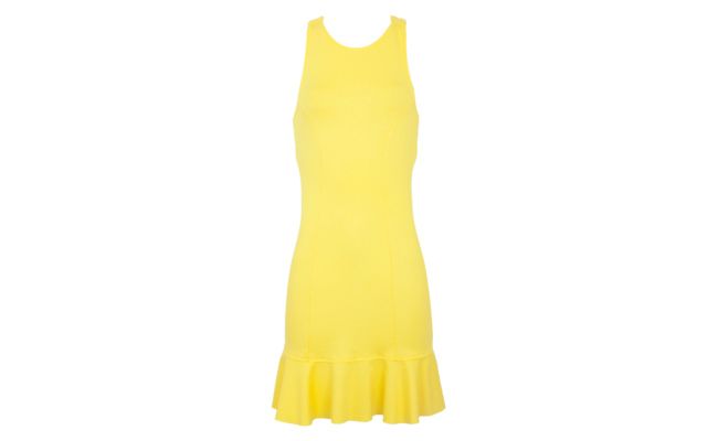 Vestido básico amarelo por R$135 na <a href="http://bit.ly/1bYY2CN" target="_blank">Dafiti</a>