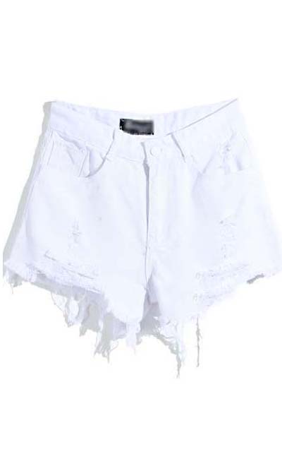 Kuuma valkoinen farkut housut US $ 25,90 Sheinside