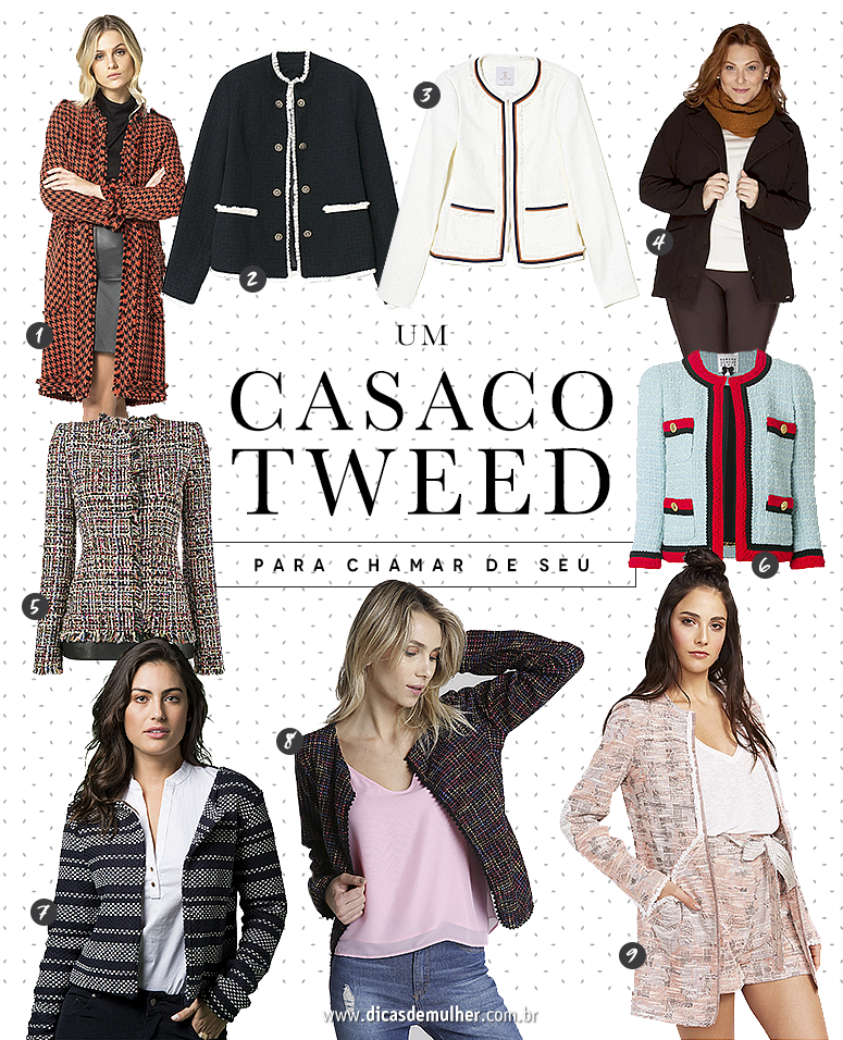 casaco feminino tweed