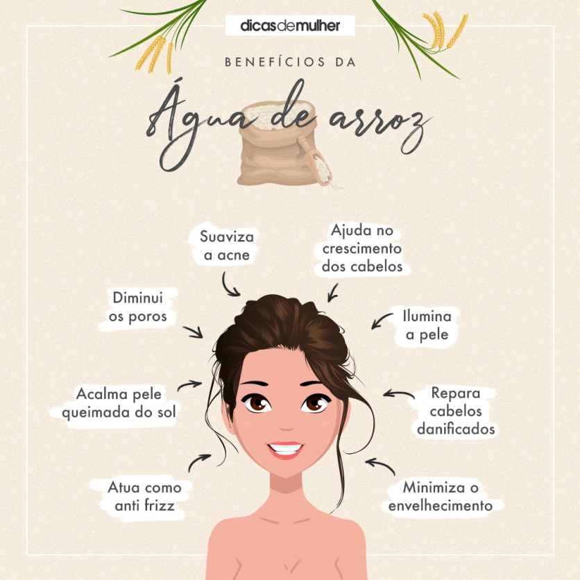 5 benefícios da água de arroz para sua pele, cabelo e saúde