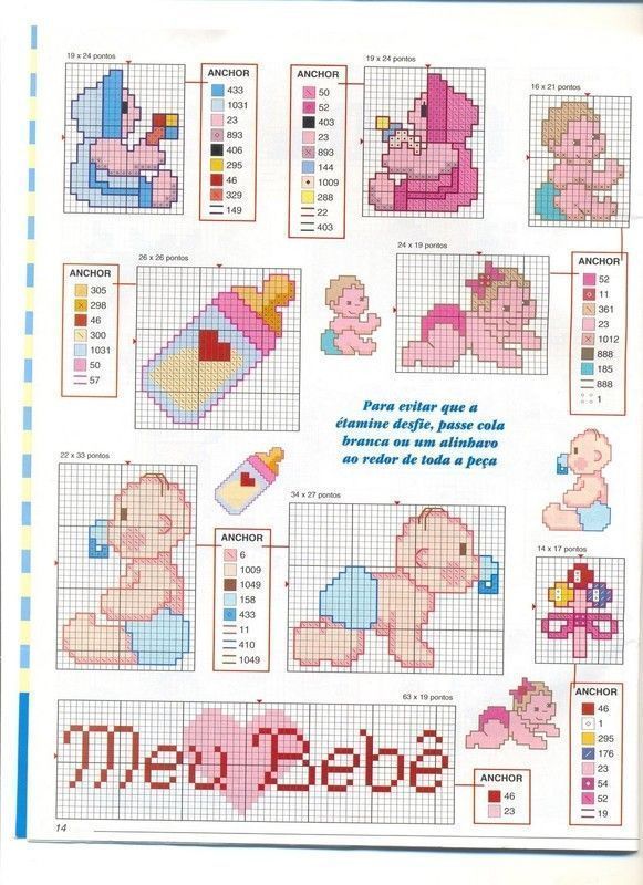 Ponto Cruz Bebe Desenhos Pequenos Ponto Cruz Andreia