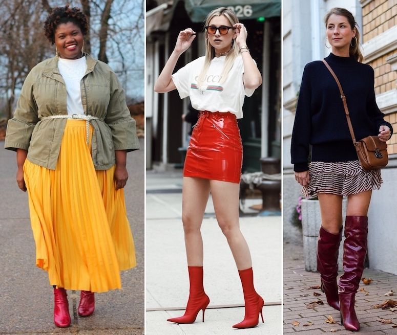 looks para usar com bota vermelha