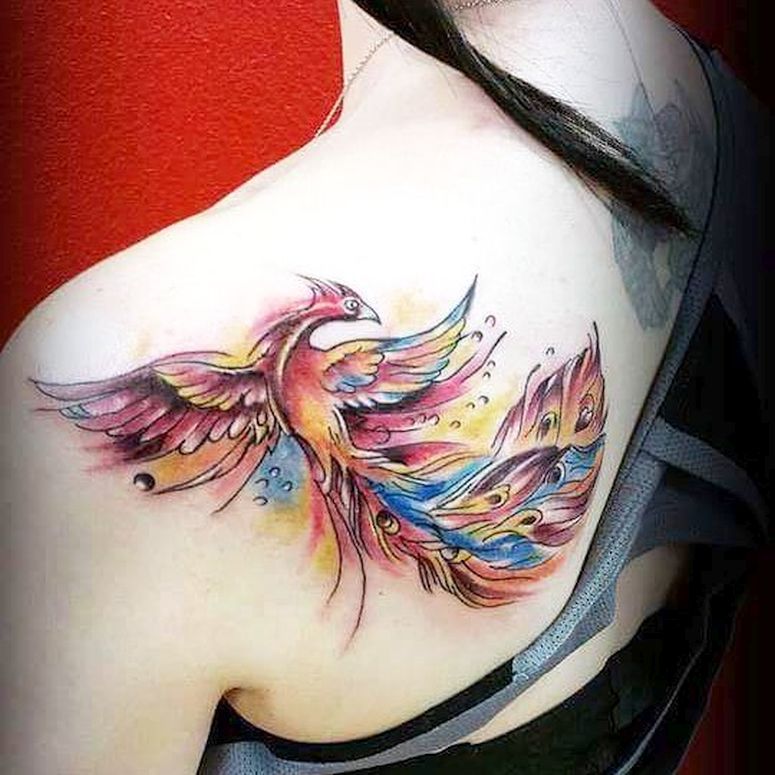 55 tatuagens de fênix femininas para inspirar a sua