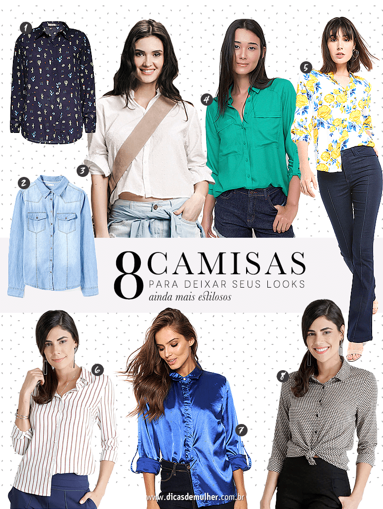 camisas estilosas femininas