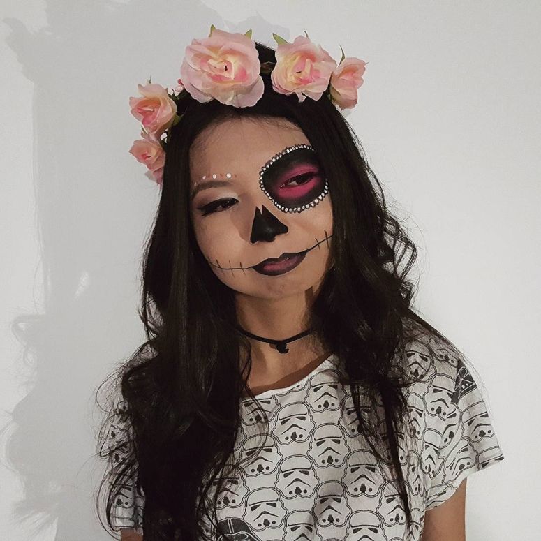 Maquiagem Caveira Fácil - Halloween 2019 - Carla M 