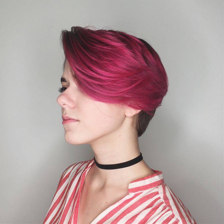 cabelo masculino rosa