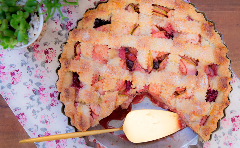 Imagem de torta de maçã americana