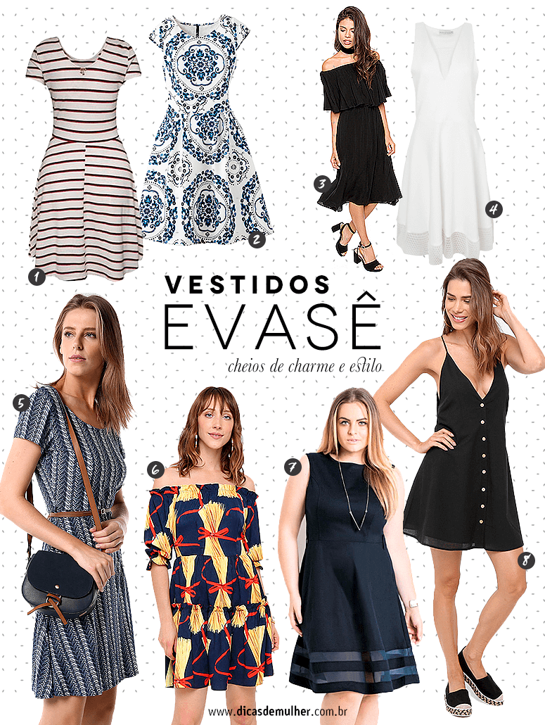 vestido estilo evase