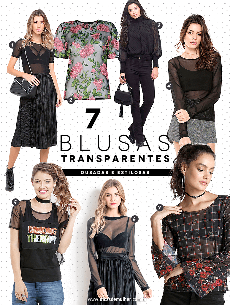 blusinhas transparentes da moda