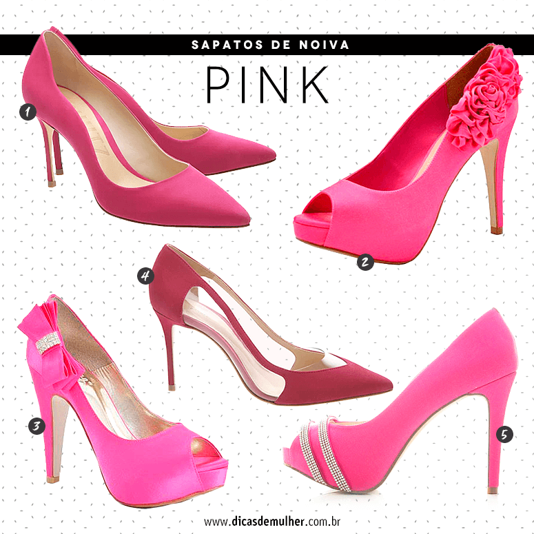 sapato pink noiva