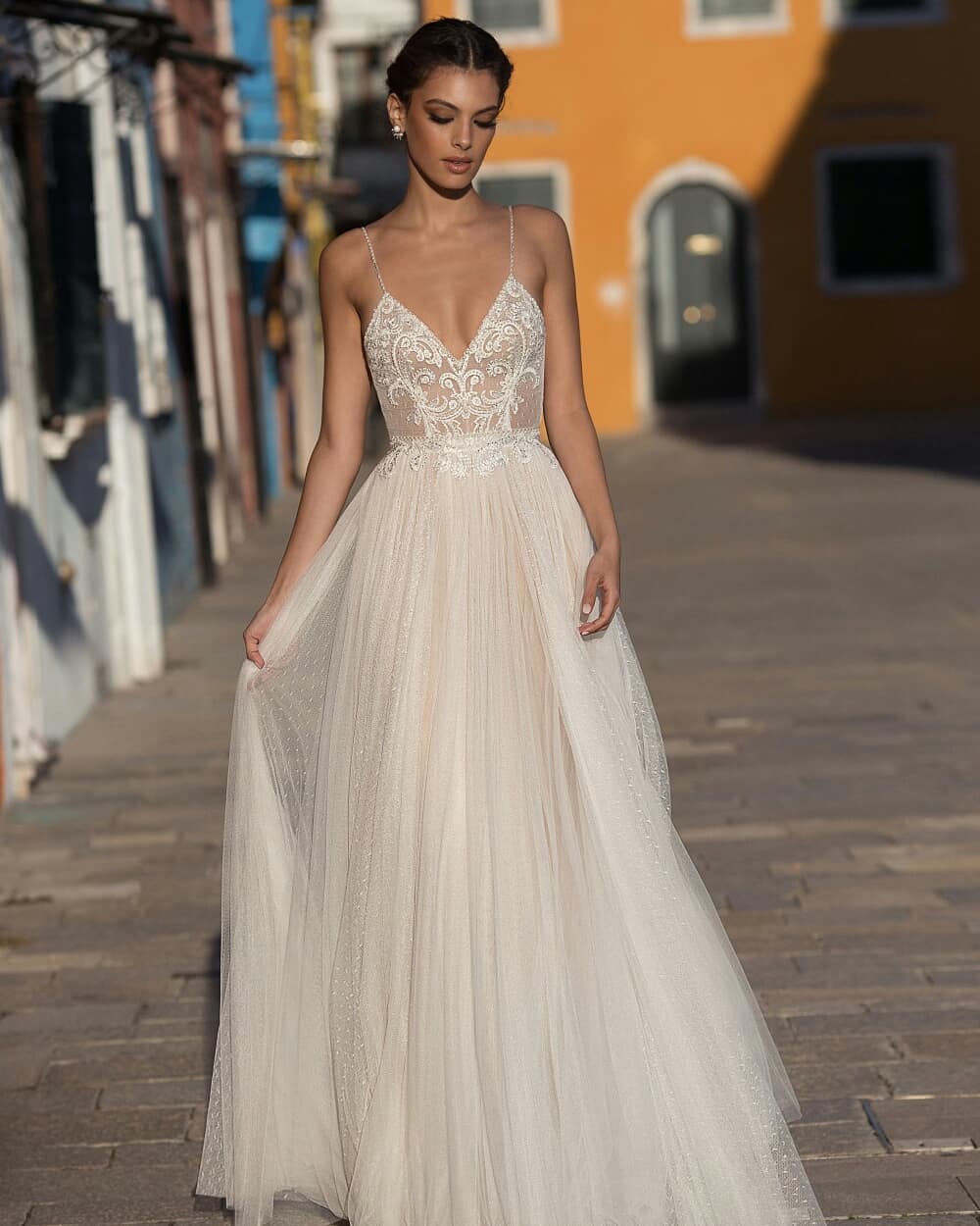 vestido de noiva leve e romantico