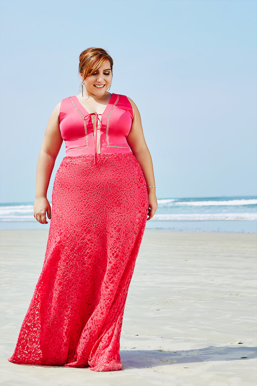 vestidos de festa plus size cor rose