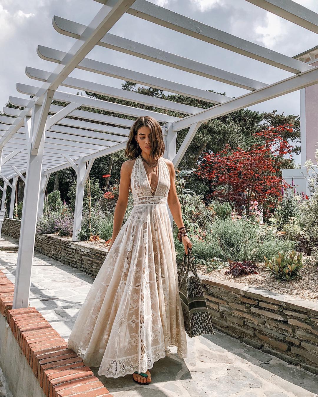 vestido de casamento de renda longo