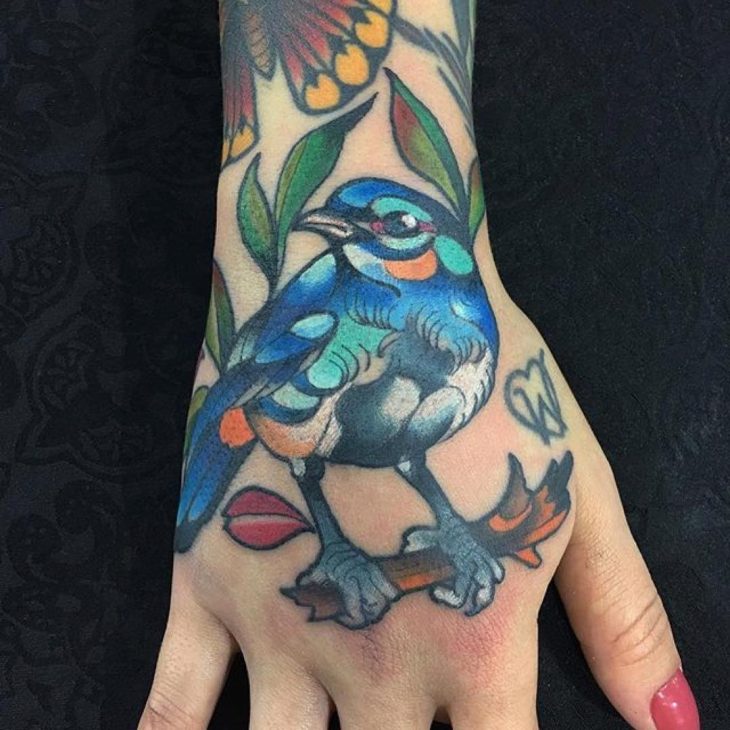 Featured image of post Tatuagem De Passarinho Na M o O grupo bastante numeroso e diversificado com cerca de 5 400 esp cies o que representa mais metade do total das esp cies de aves