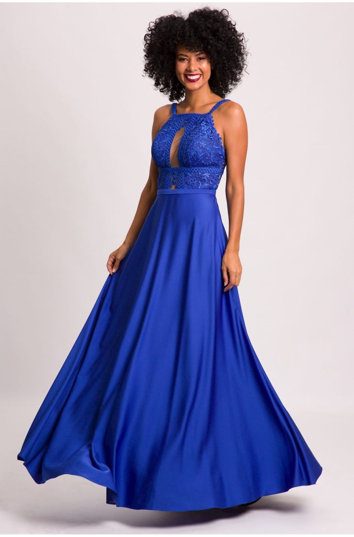 modelo de vestido de madrinha azul royal