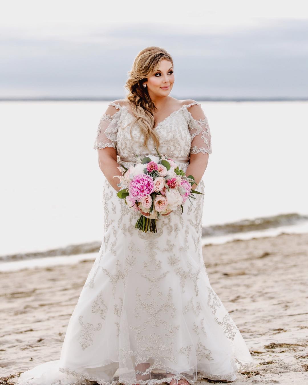 vestido de noiva casamento civil plus size