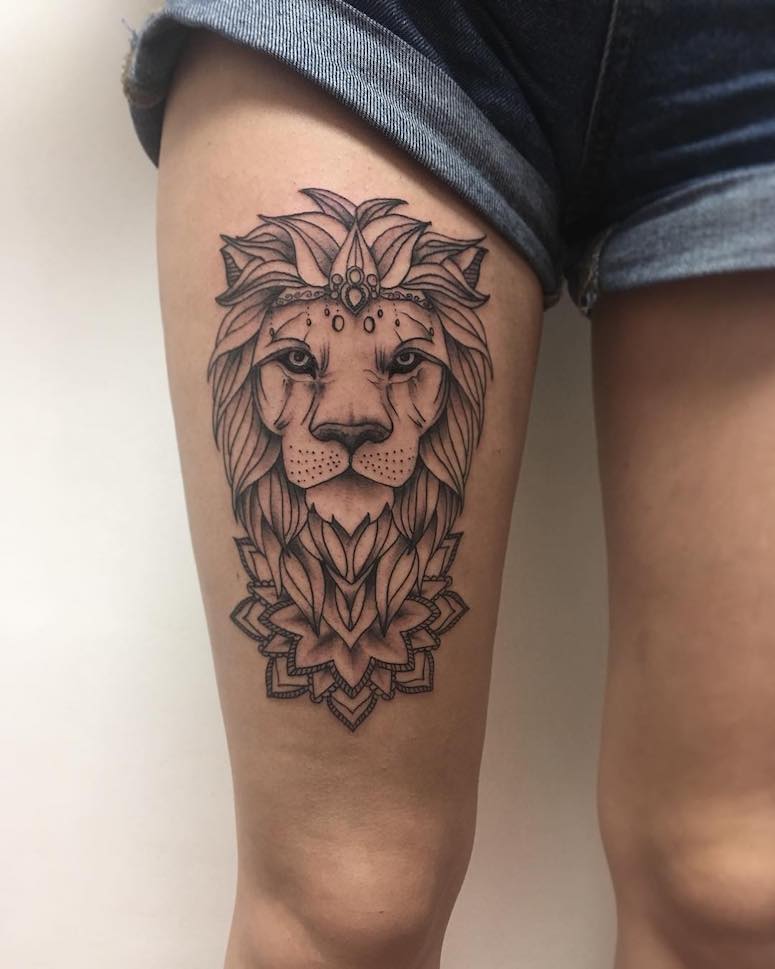 desenho.jpg (400×521) | Tatuagem de leão tribal, Tatuagens de leão, Tatuagem  de leão geométrica
