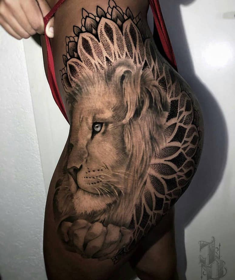 Featured image of post Tatuagens De Le o Na Costela O le o pode ser colorido desenhos em preto e branco