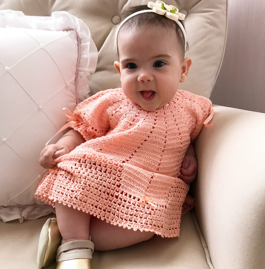 vestido croche bebe 1 ano