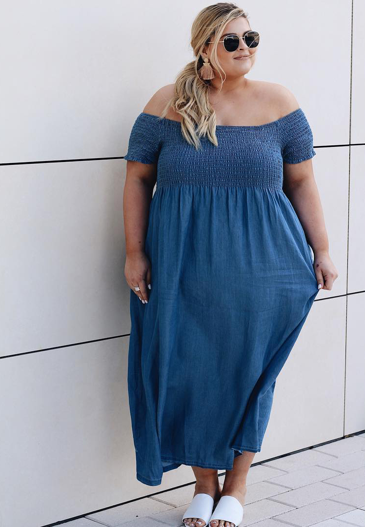 vestido jeans marisa plus size