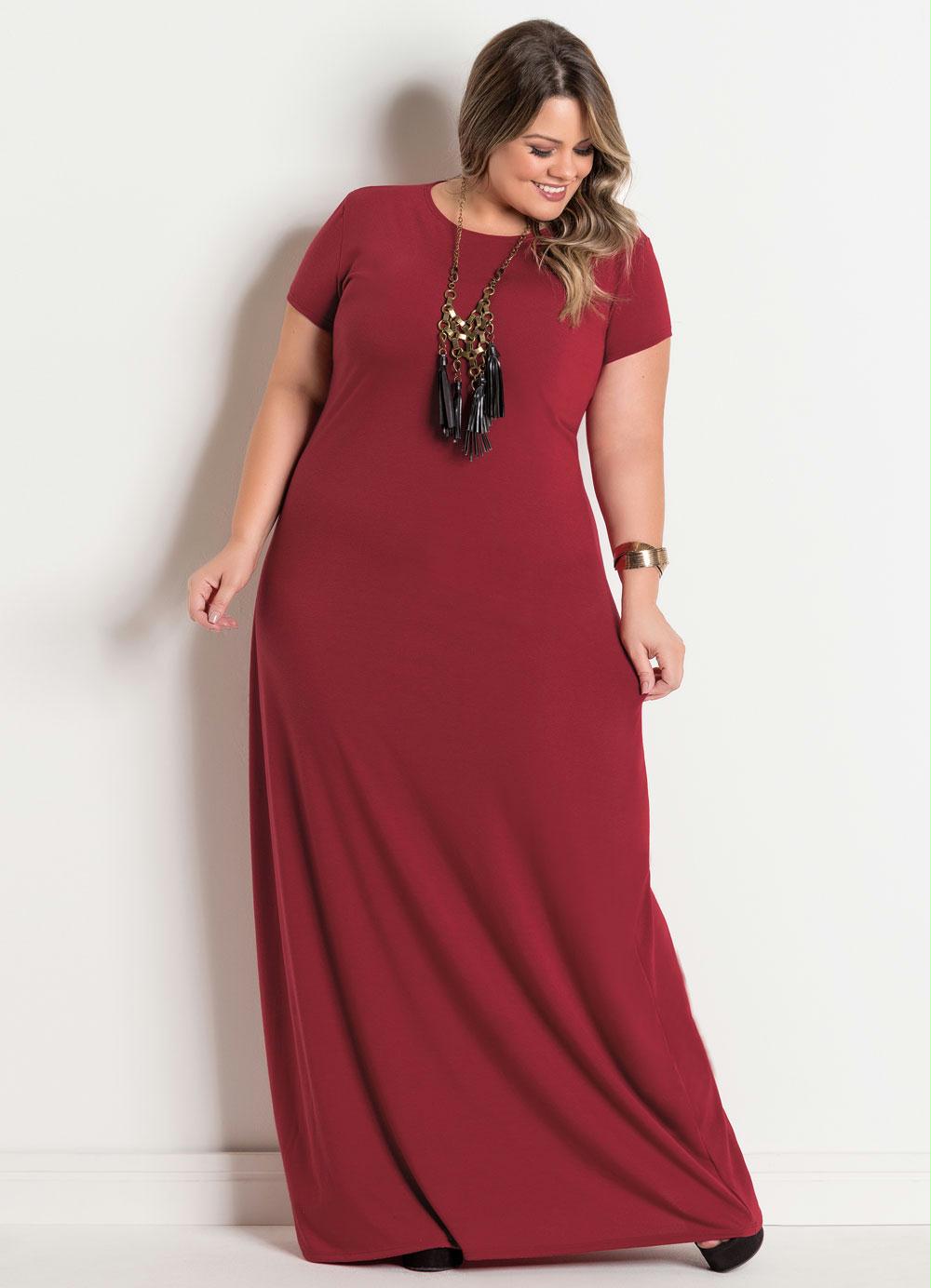 modelo vestido longo plus size