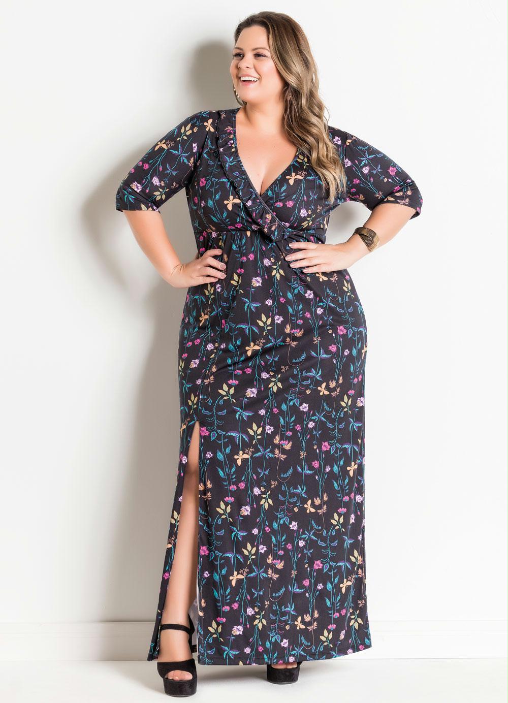 modelo de vestido plus size