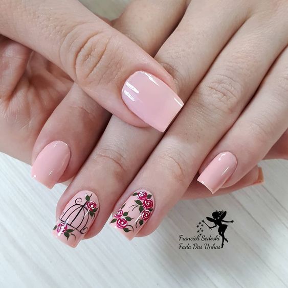 unhas-decoradas-flores-rosa