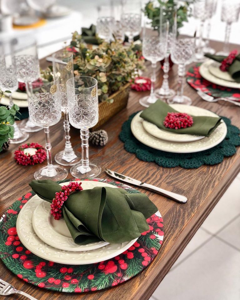 Mesa de Natal: 90 Decorações Perfeitas Para a Ceia [FOTOS]