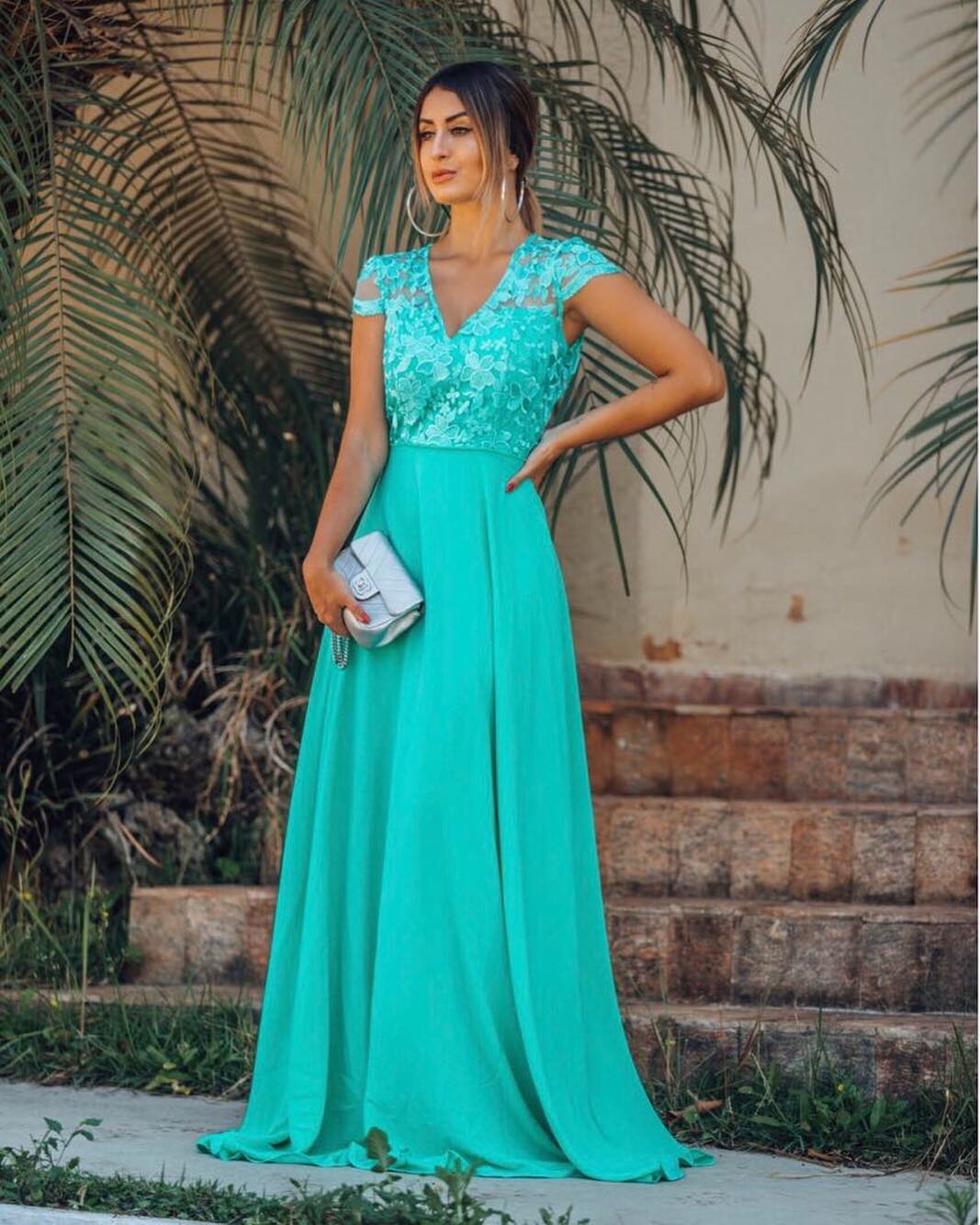 vestido de madrinha de casamento cor verde tiffany