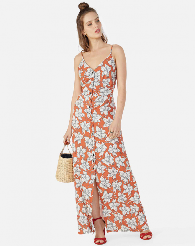 vestido floral simples